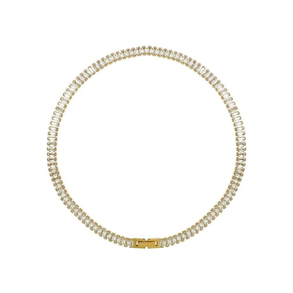 Mirabella Cubic Zirconia Tennis Chain Necklace
